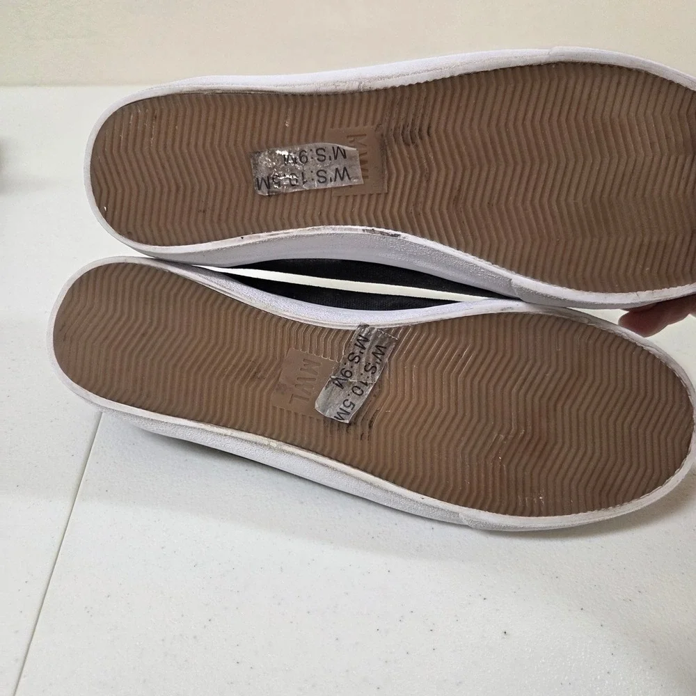 Madewell Sidewalk Low Top Canvas Sneakers Black‎ Mens 9 Womens 10.5 MWL Flat